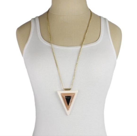 ZAD Triangle Pendant Necklace - Picture 2 of 2
